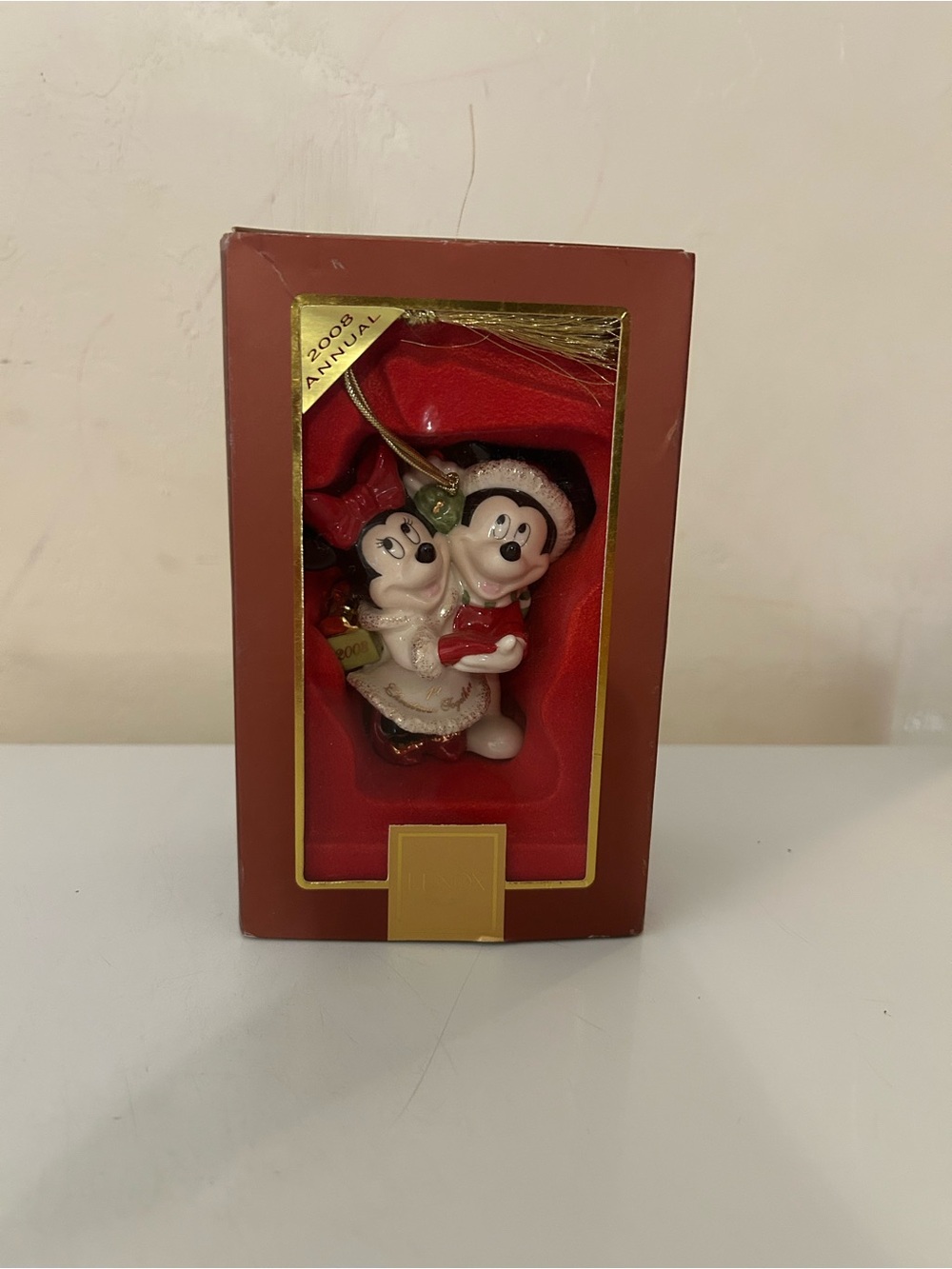 Lenox Disney Mickey & Minnie’s First Christmas Together Ornament 2008 NEW IN BOX
